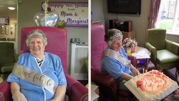 90th birthday celebrations for Kirkby House Resident